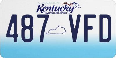 KY license plate 487VFD