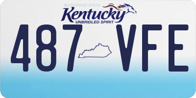 KY license plate 487VFE