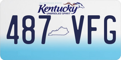 KY license plate 487VFG