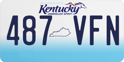 KY license plate 487VFN