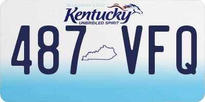 KY license plate 487VFQ