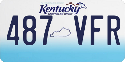 KY license plate 487VFR