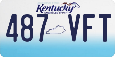 KY license plate 487VFT
