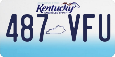 KY license plate 487VFU