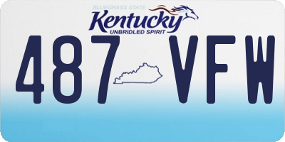 KY license plate 487VFW