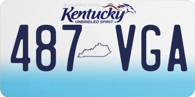 KY license plate 487VGA