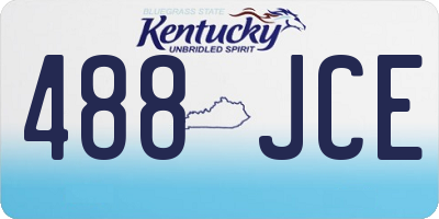 KY license plate 488JCE