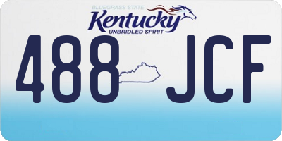 KY license plate 488JCF