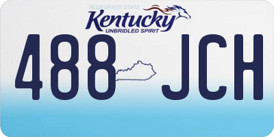 KY license plate 488JCH