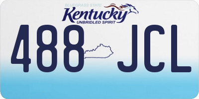 KY license plate 488JCL