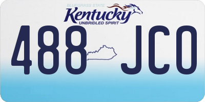 KY license plate 488JCO