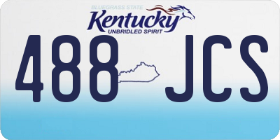 KY license plate 488JCS