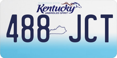 KY license plate 488JCT