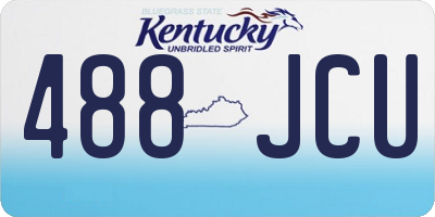 KY license plate 488JCU