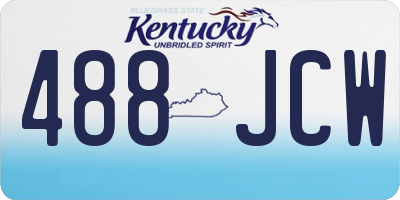 KY license plate 488JCW