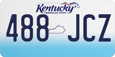 KY license plate 488JCZ