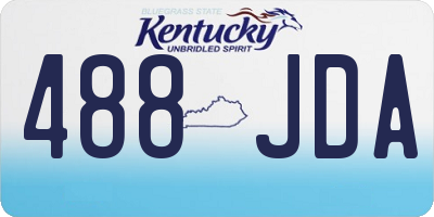KY license plate 488JDA
