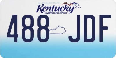 KY license plate 488JDF