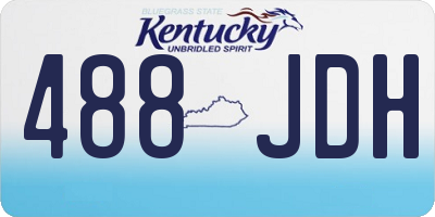 KY license plate 488JDH