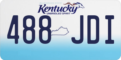 KY license plate 488JDI