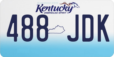 KY license plate 488JDK