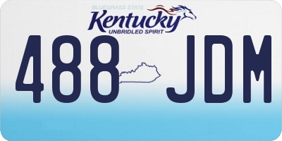 KY license plate 488JDM