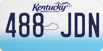 KY license plate 488JDN