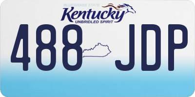 KY license plate 488JDP