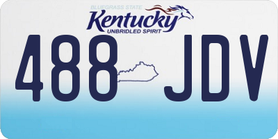 KY license plate 488JDV