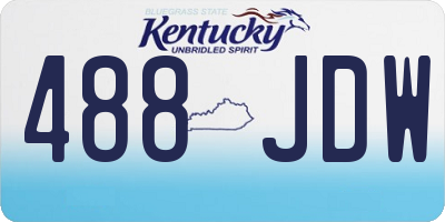 KY license plate 488JDW