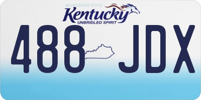 KY license plate 488JDX