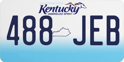 KY license plate 488JEB
