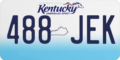 KY license plate 488JEK