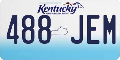 KY license plate 488JEM