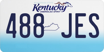 KY license plate 488JES