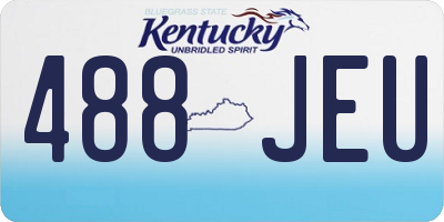 KY license plate 488JEU