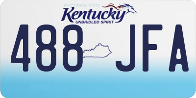 KY license plate 488JFA