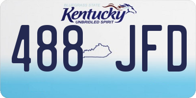 KY license plate 488JFD
