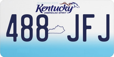 KY license plate 488JFJ