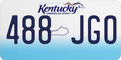 KY license plate 488JGO