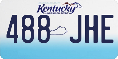 KY license plate 488JHE