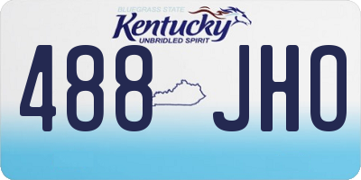 KY license plate 488JHO