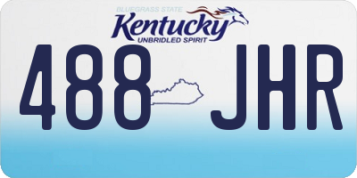 KY license plate 488JHR