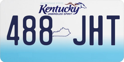 KY license plate 488JHT