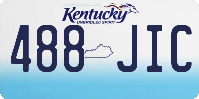 KY license plate 488JIC