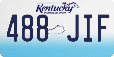 KY license plate 488JIF