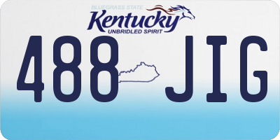 KY license plate 488JIG