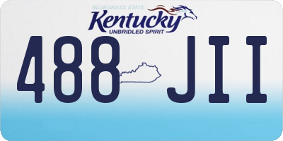 KY license plate 488JII