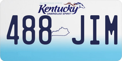 KY license plate 488JIM