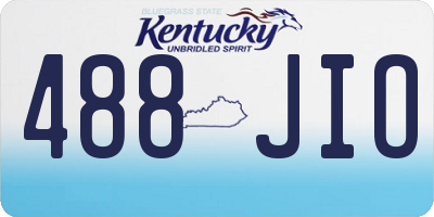 KY license plate 488JIO